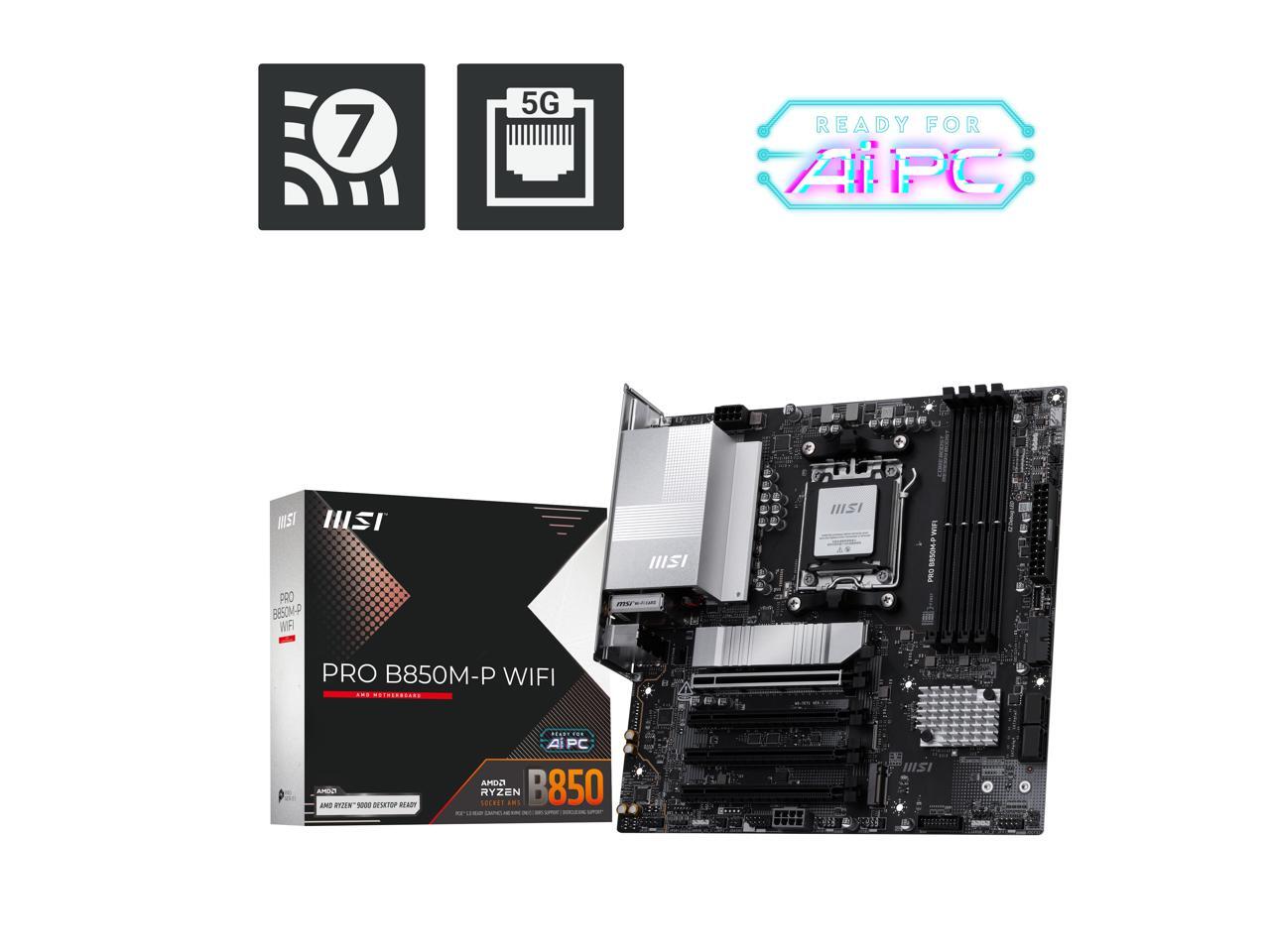 Płyta główna MSI PRO B850M-P W – Am5 Micro Atx Pcie 5.0 Motherboard recenzja i cena