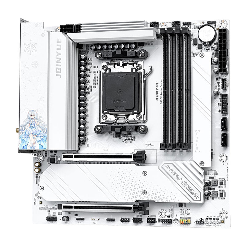 JGINYUE B650E Snow Dream AM5 M – Am5 Micro Atx Pcie 5.0 Motherboard recenzja i cena